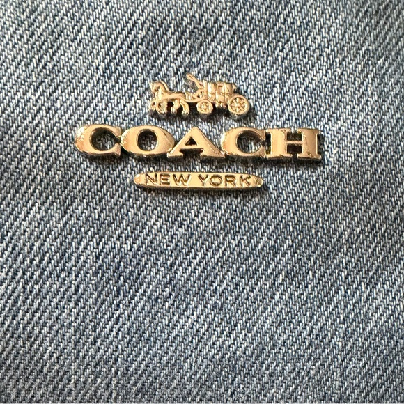 Coach Denim Zip Top Crossbody Bag - Picture 11 of 11